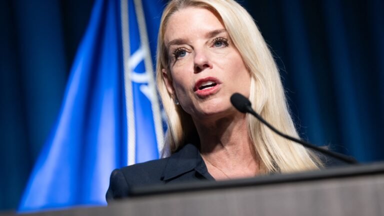 Under fire, Pam Bondi brushes aside questions about her handling of Epstein files : NPR