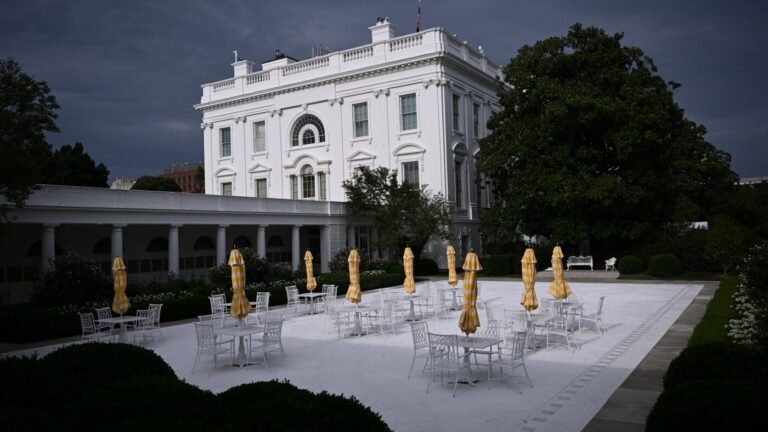 Trump makes over the Rose Garden, Mar-a-Lago style : NPR