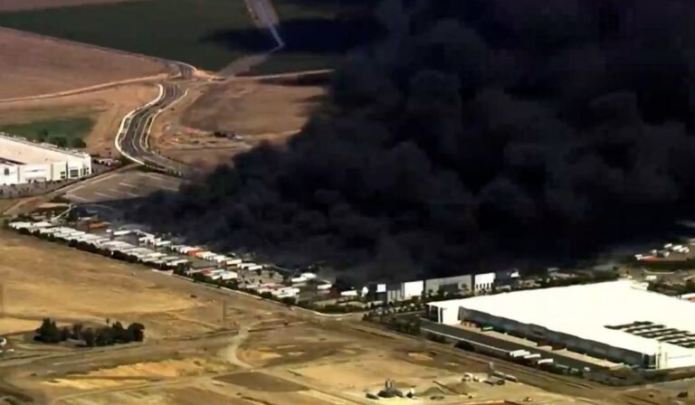 Fire at medical equipment warehouse in California prompts evacuations at nearby warehouses