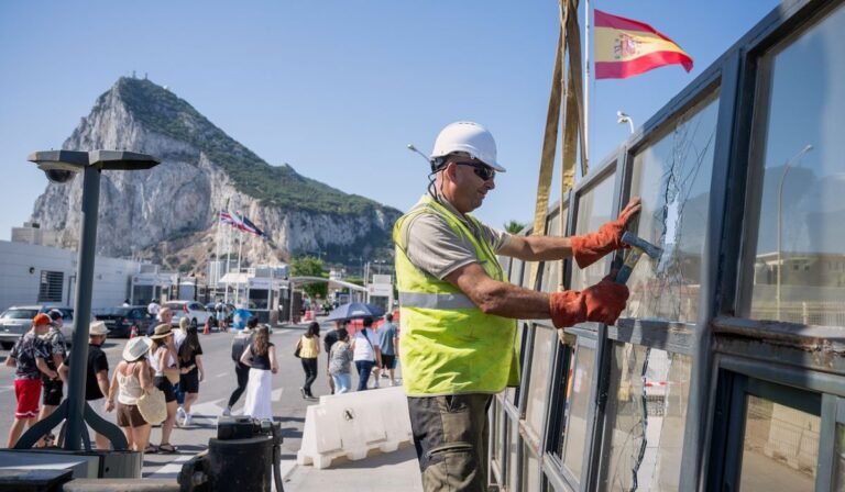 Gibraltar ushers in a new era as British territory’s border fence with Spain is removed